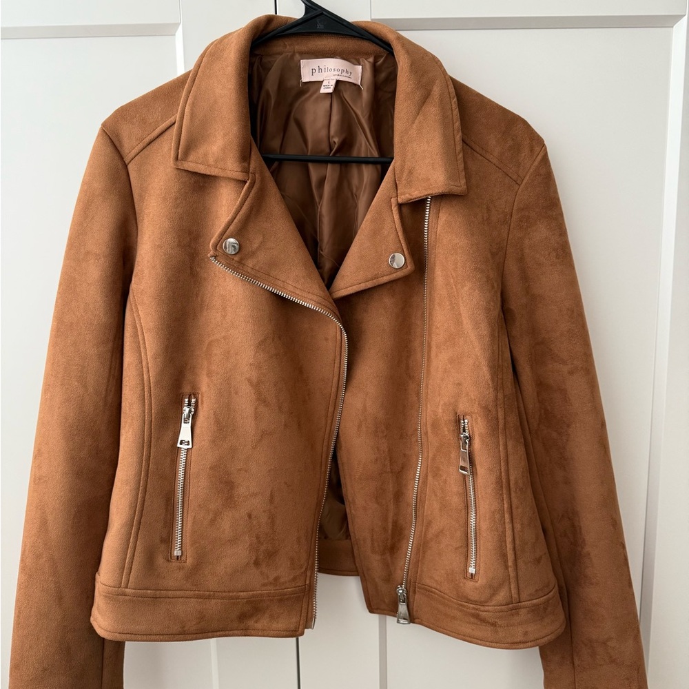 Philosophy Camel Faux Suede Jacket